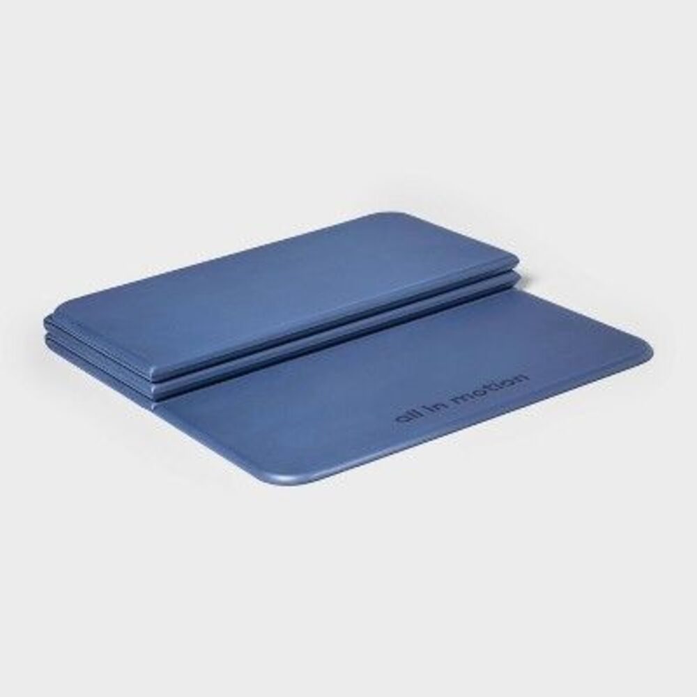 All In Motion - Foldable Stacked Yoga Mat Navy Blue(0.5mm) - All I Navy Blue